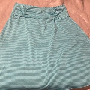 Striped Teal Blue Women's Skirt